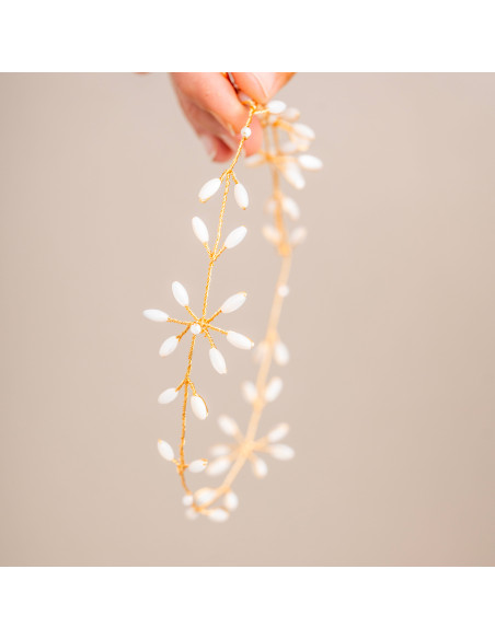 Couronne mariée – Vigne de nacre - Les Perles de la Bastide - Comptoir Doré