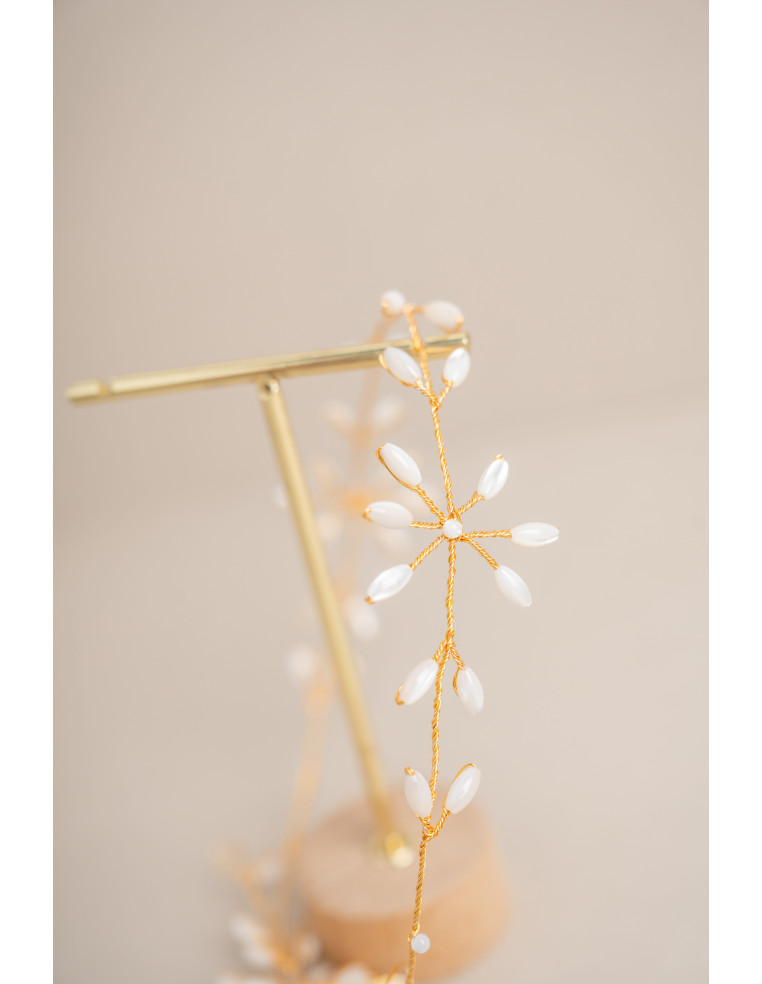 Couronne mariée – Vigne de nacre - Les Perles de la Bastide - Comptoir Doré