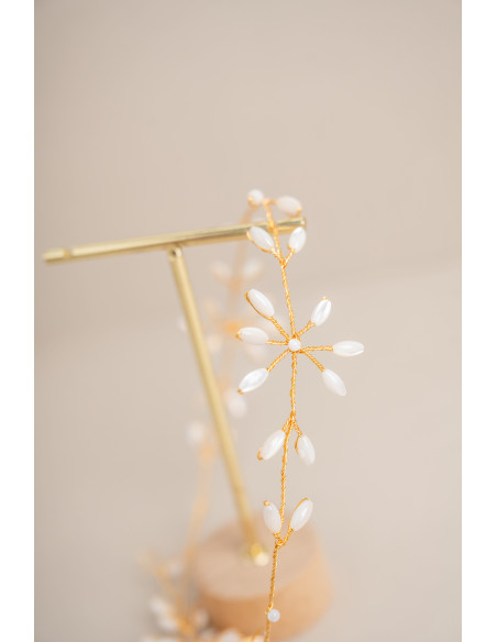 Couronne mariée – Vigne de nacre - Les Perles de la Bastide - Comptoir Doré