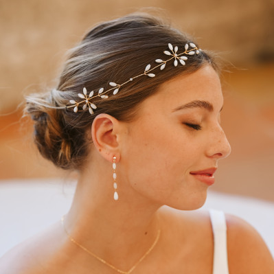 Couronne mariée – Vigne de nacre - Les Perles de la Bastide - Comptoir Doré