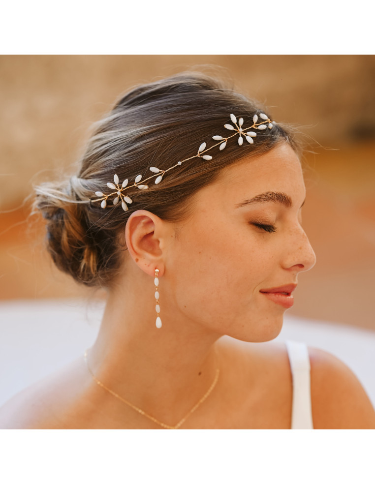 Couronne mariée – Vigne de nacre - Les Perles de la Bastide - Comptoir Doré