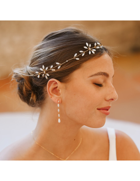 Couronne mariée – Vigne de nacre - Les Perles de la Bastide - Comptoir Doré