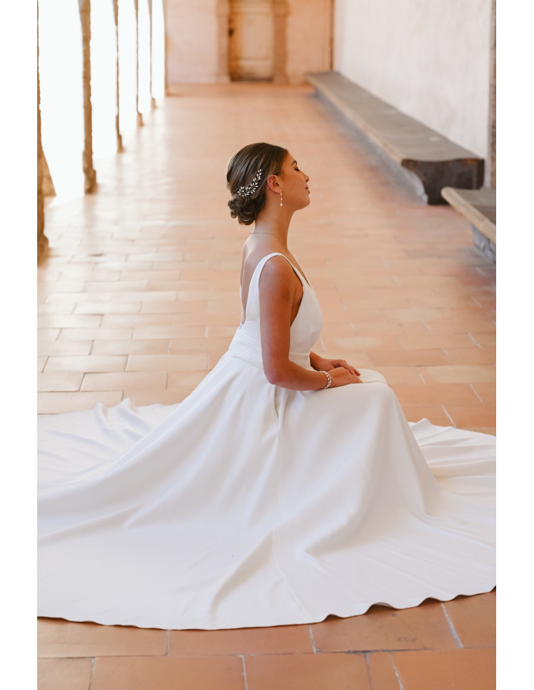Double vigne mariée en nacre Capucine dorée ou argentée - Les Perles de la Bastide - Comptoir Doré