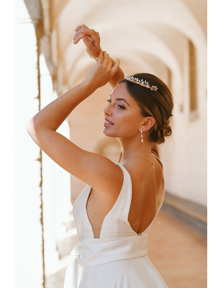 Tiare Capucine – Diadème mariée en Nacre - Les Perles de la Bastide - Comptoir Doré