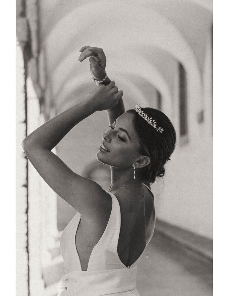 Tiare Capucine – Diadème mariée en Nacre - Les Perles de la Bastide - Comptoir Doré