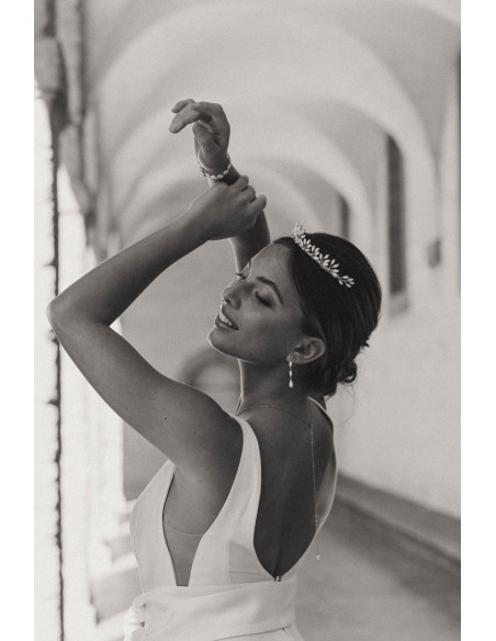 Tiare Capucine – Diadème mariée en Nacre - Les Perles de la Bastide - Comptoir Doré