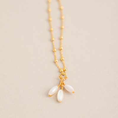 Bracelet mariée Capucine Nacre - Les Perles de la Bastide - Comptoir Doré