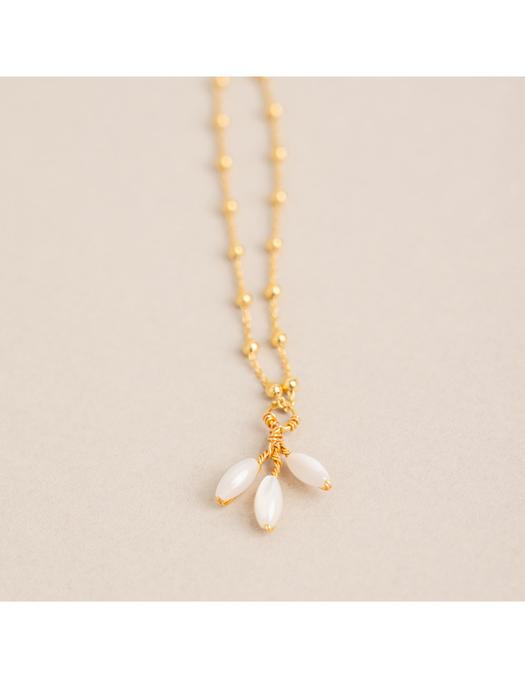 Bracelet mariée Capucine Nacre - Les Perles de la Bastide - Comptoir Doré