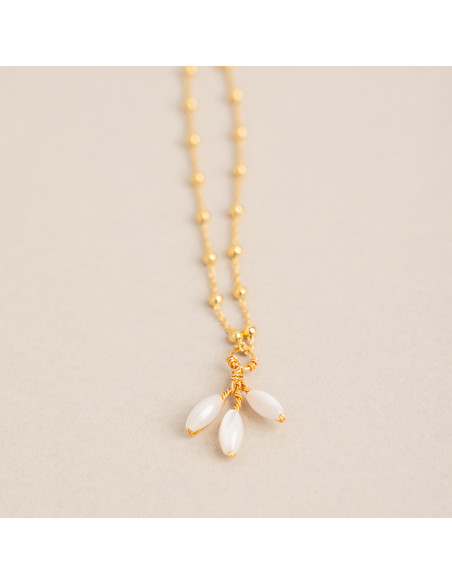 Bracelet mariée Capucine Nacre - Les Perles de la Bastide - Comptoir Doré