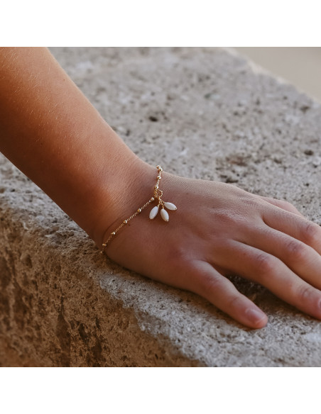 Bracelet mariée Capucine Nacre - Les Perles de la Bastide - Comptoir Doré
