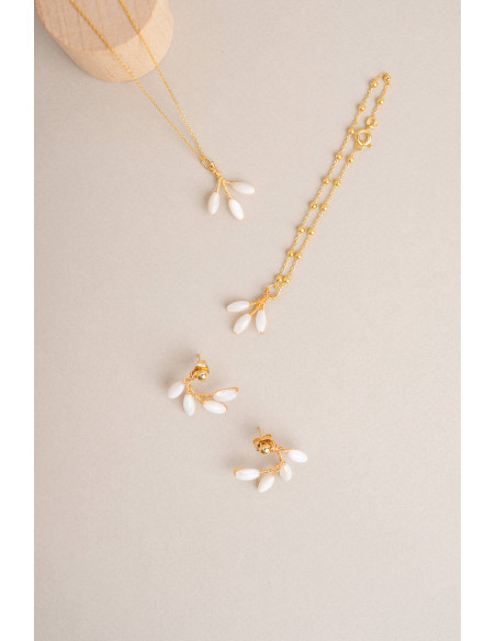 Bracelet mariée Capucine Nacre - Les Perles de la Bastide - Comptoir Doré