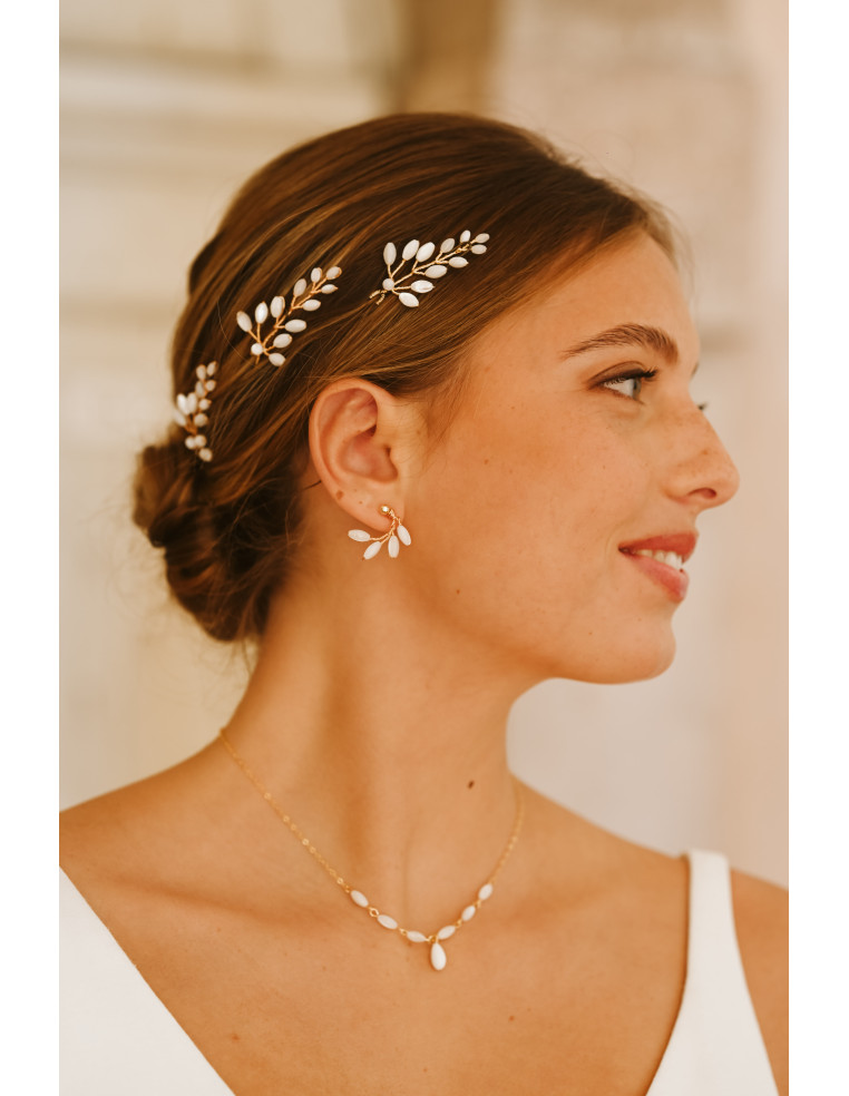 Collier Capucine – Nacre & porcelaine