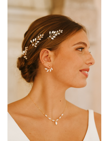 Collier Capucine – Nacre & porcelaine