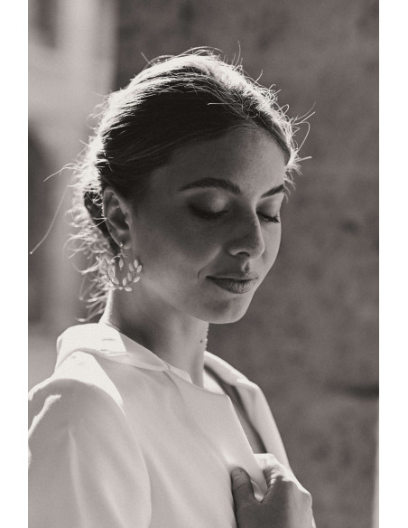 Créoles mariée perles de nacre Demeter – Les Perles de la Bastide - Comptoir Doré