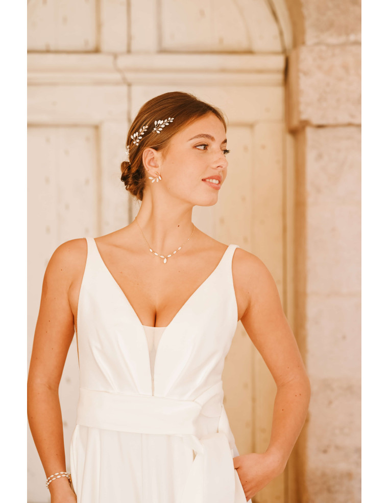 Épingles pics à cheveux mariée nacre Demeter - Les Perles de la Bastide - Comptoir Doré