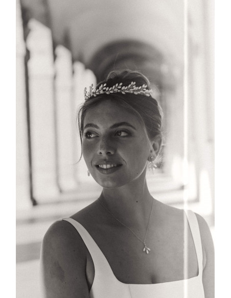 Tiare Demeter – Diadème mariée en nacre - Les Perles de la Bastide - Comptoir Doré