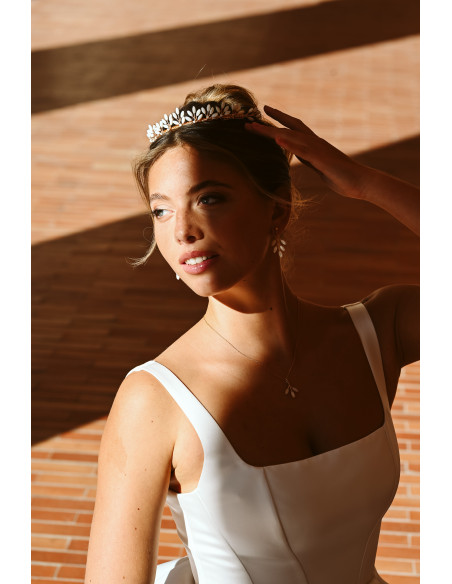 Tiare Demeter – Diadème mariée en nacre - Les Perles de la Bastide - Comptoir Doré