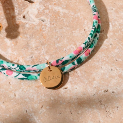 Bracelet Liberty mini médaille à graver Comptoir Doré