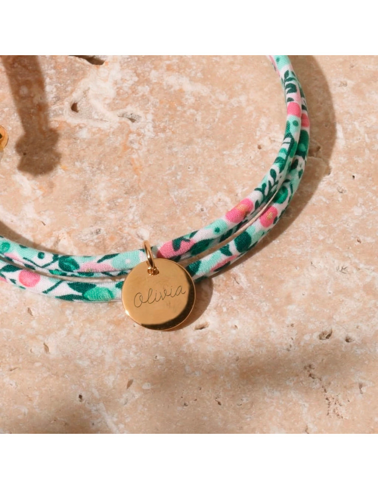 Bracelet Liberty mini médaille à graver Comptoir Doré