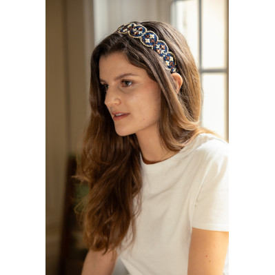 Serre-tête chic brodé Léonor L'Otarie Club - Comptoir Doré 2