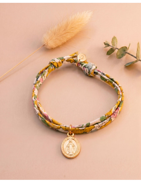 Bracelet Liberty Médaille Miraculeuse - plaqué or
