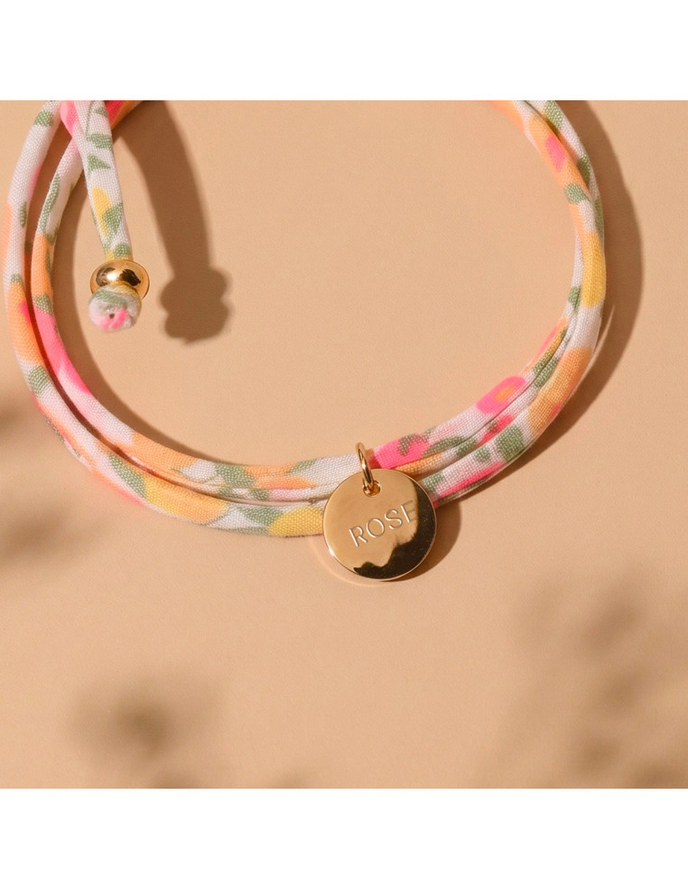 Bracelet Liberty mini médaille à graver Comptoir Doré