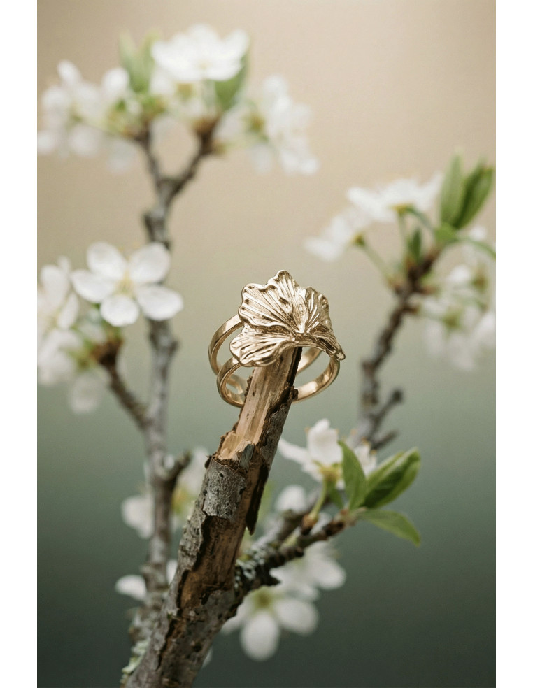 Bague feuillage doré - Un de ces quatre - Comptoir Doré