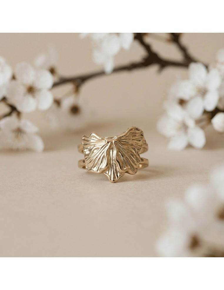 Bague feuillage doré - Un de ces quatre - Comptoir Doré