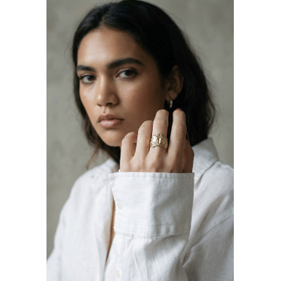 Bague feuillage doré - Un de ces quatre - Comptoir Doré 2