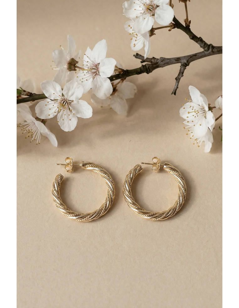 Créoles Torsade dorés - Un de ces quatre - Comptoir Doré