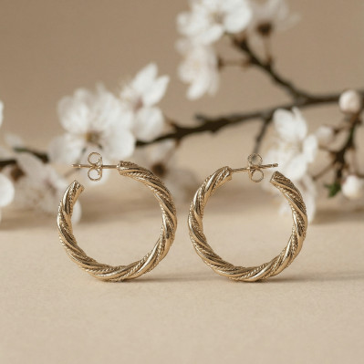 Créoles Torsade dorés - Un de ces quatre - Comptoir Doré