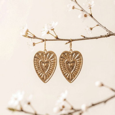 Boucles d'oreilles Valentine ex-votto - Un de ces quatre - Comptoir Doré