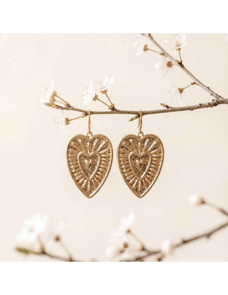 Boucles d'oreilles Valentine ex-votto - Un de ces quatre - Comptoir Doré