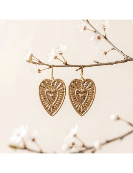 Boucles d'oreilles Valentine ex-votto - Un de ces quatre - Comptoir Doré