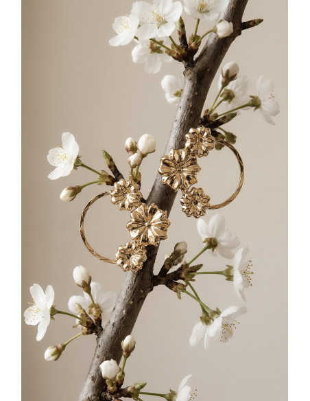 Boucles d'oreilles Sakura motif floral - Un de ces quatre - Comptoir Doré