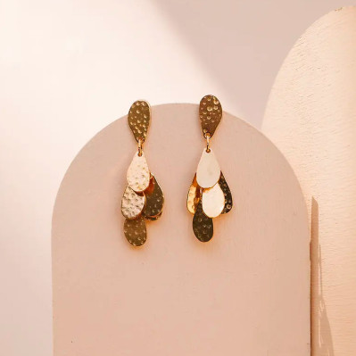 Boucles d’oreilles Dorées Amako - Un De Ces Quatre - Comptoir Doré