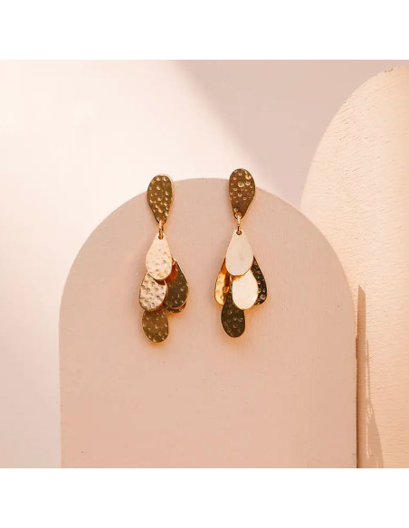 Boucles d’oreilles Dorées Amako - Un De Ces Quatre - Comptoir Doré