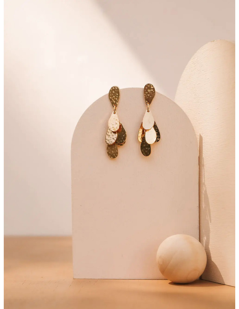 Boucles d’oreilles Dorées Amako - Un De Ces Quatre - Comptoir Doré