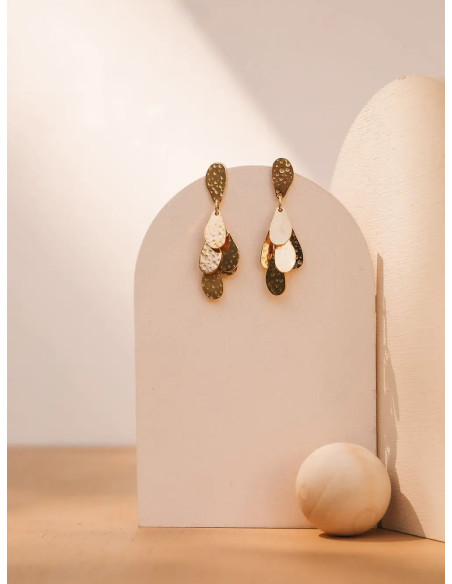 Boucles d’oreilles Dorées Amako - Un De Ces Quatre - Comptoir Doré