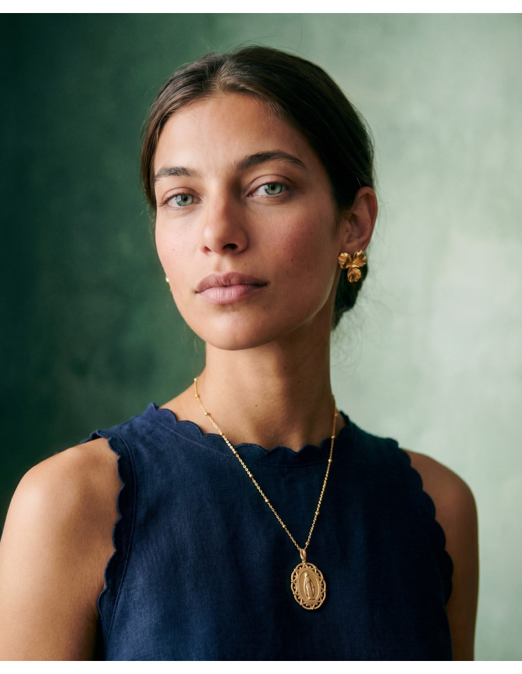 Collier médaille Madone