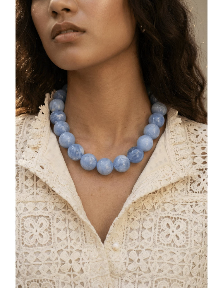 Collier Bulle Bleu - Un de ces quatre - Comptoir Doré