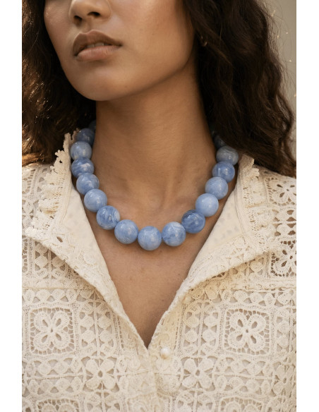 Collier Bulle Bleu - Un de ces quatre - Comptoir Doré