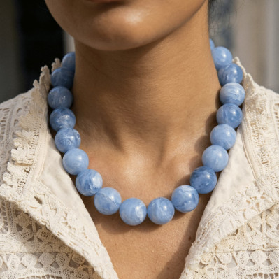 Collier Bulle Bleu - Un de ces quatre - Comptoir Doré