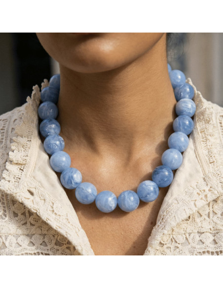 Collier Bulle Bleu - Un de ces quatre - Comptoir Doré