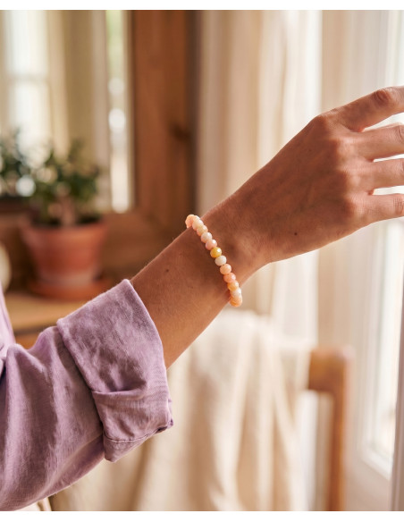 Bracelet Coco Pêche - effet collier de bonbons - Comptoir Doré