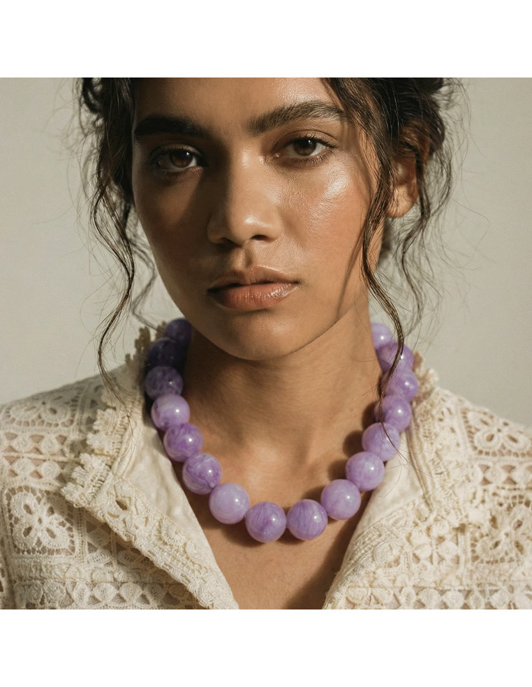 Collier Bulle Violet - Un de ces quatre - Comptoir Doré