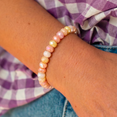 Bracelet Coco Pêche - effet collier de bonbons - Comptoir Doré 2