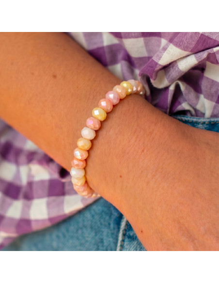 Bracelet Coco Pêche - effet collier de bonbons - Comptoir Doré