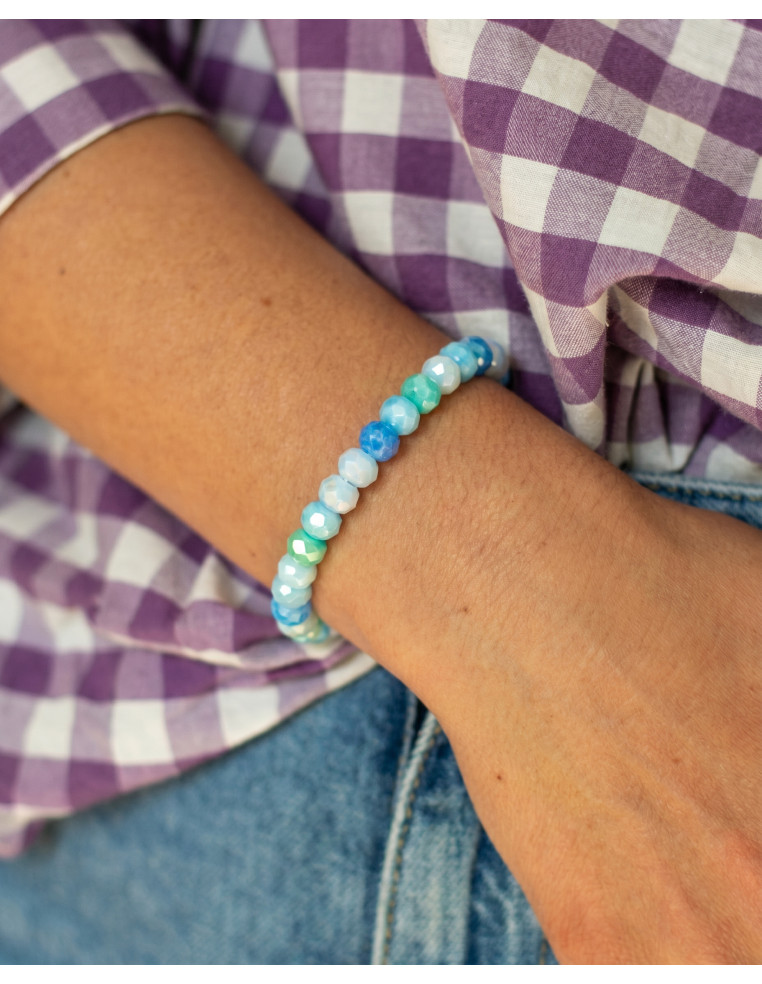 Bracelet perles bonbons en verre Coco Menthe - Comptoir Doré