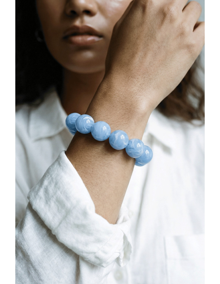 Bracelet Bulle Bleu - Un de ces quatre - Comptoir Doré